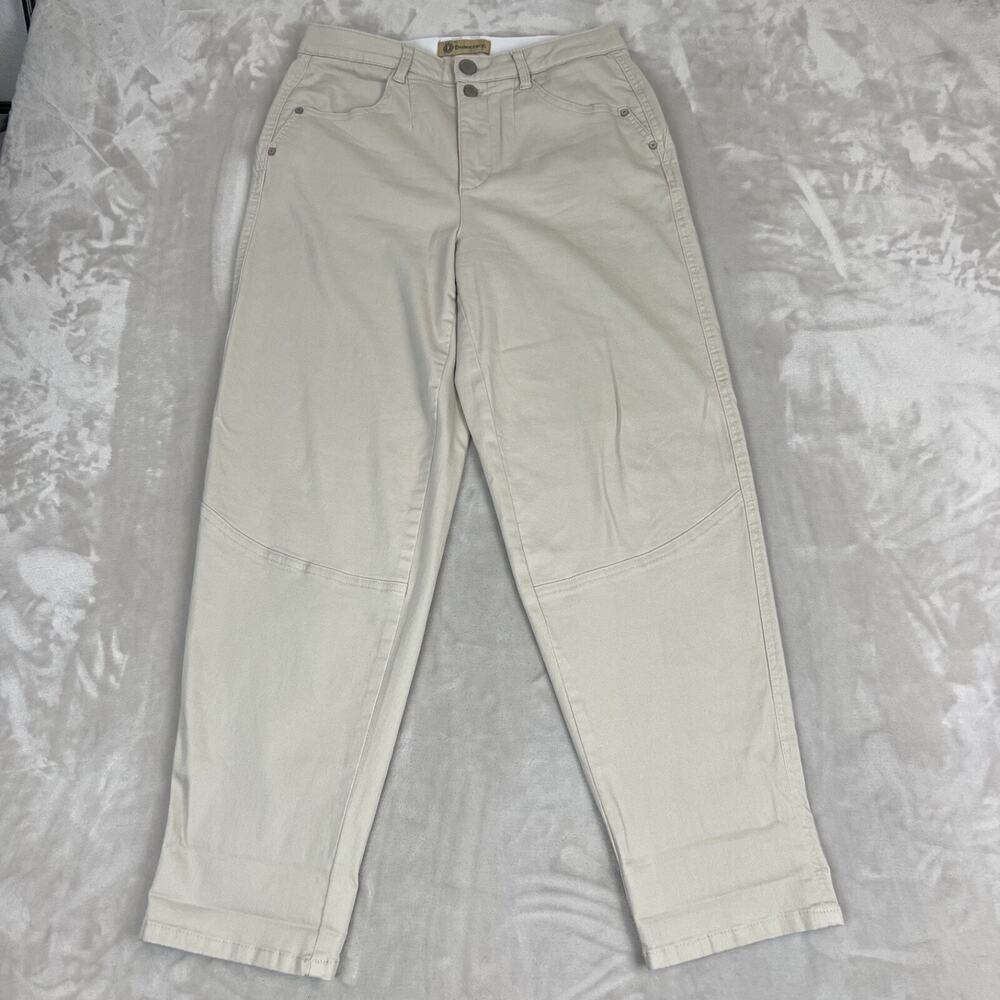 Democracy Pants Womens 6‎ Beige High Rise Baggy Straight Ab Technology Preppy